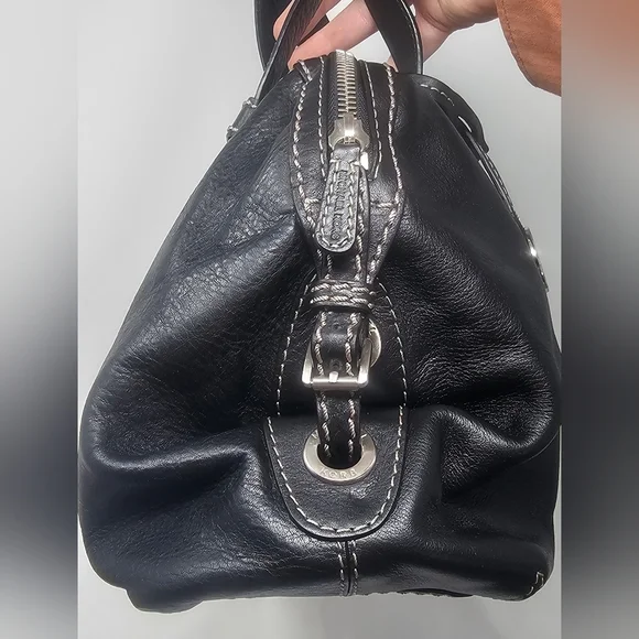 Michael Kors Hudson Large Black Pebbled Leather Shoulder Bag Satchel NWT $398 - Picture 3 of 16